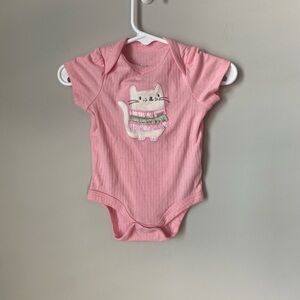 Charming Pink Cat Onesie for Babies